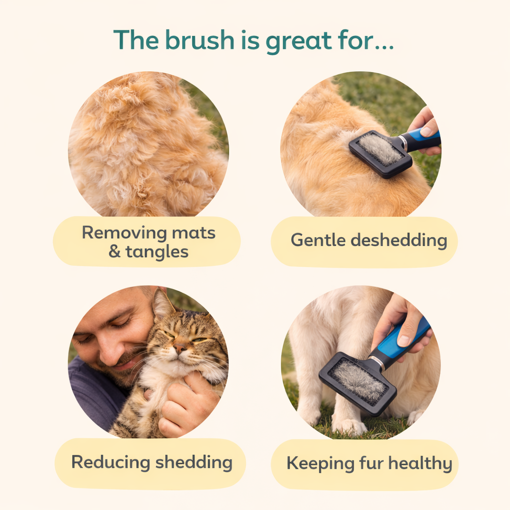 Gentle Deshedding Without pulling - Smooth, Healthy Coats Made Easy