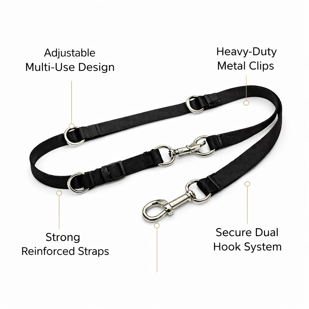 Walk with Confidence - Adjustable 2M Multi-way Training Lead for Better Control
