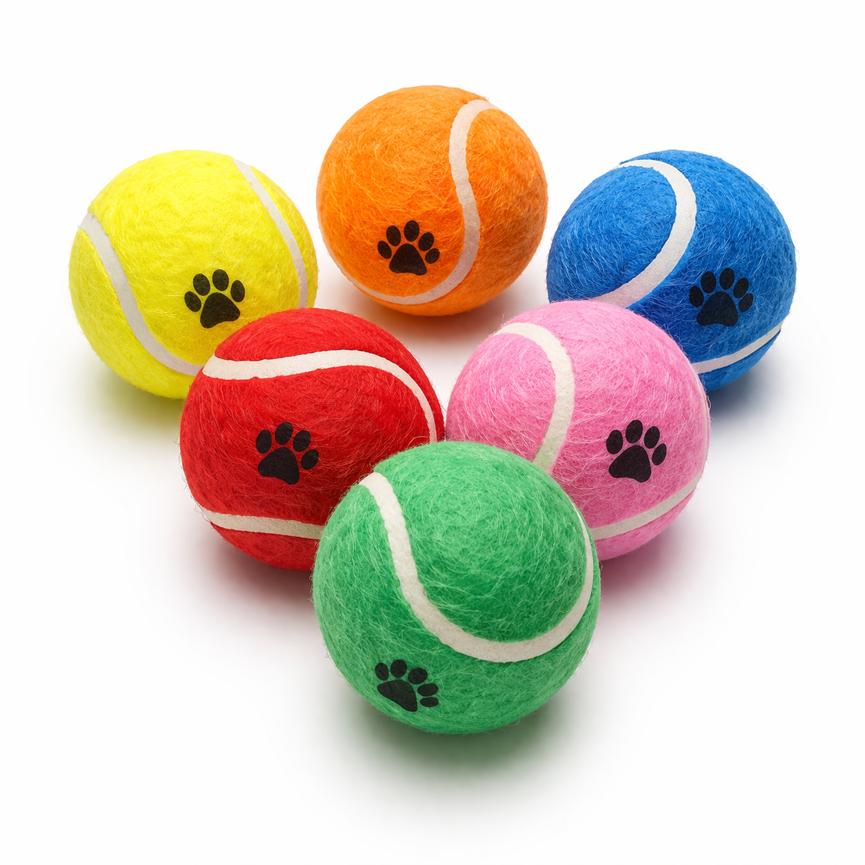 Fetch Tennis Balls ( 6 Pack ) - Durable Dog Play Balls