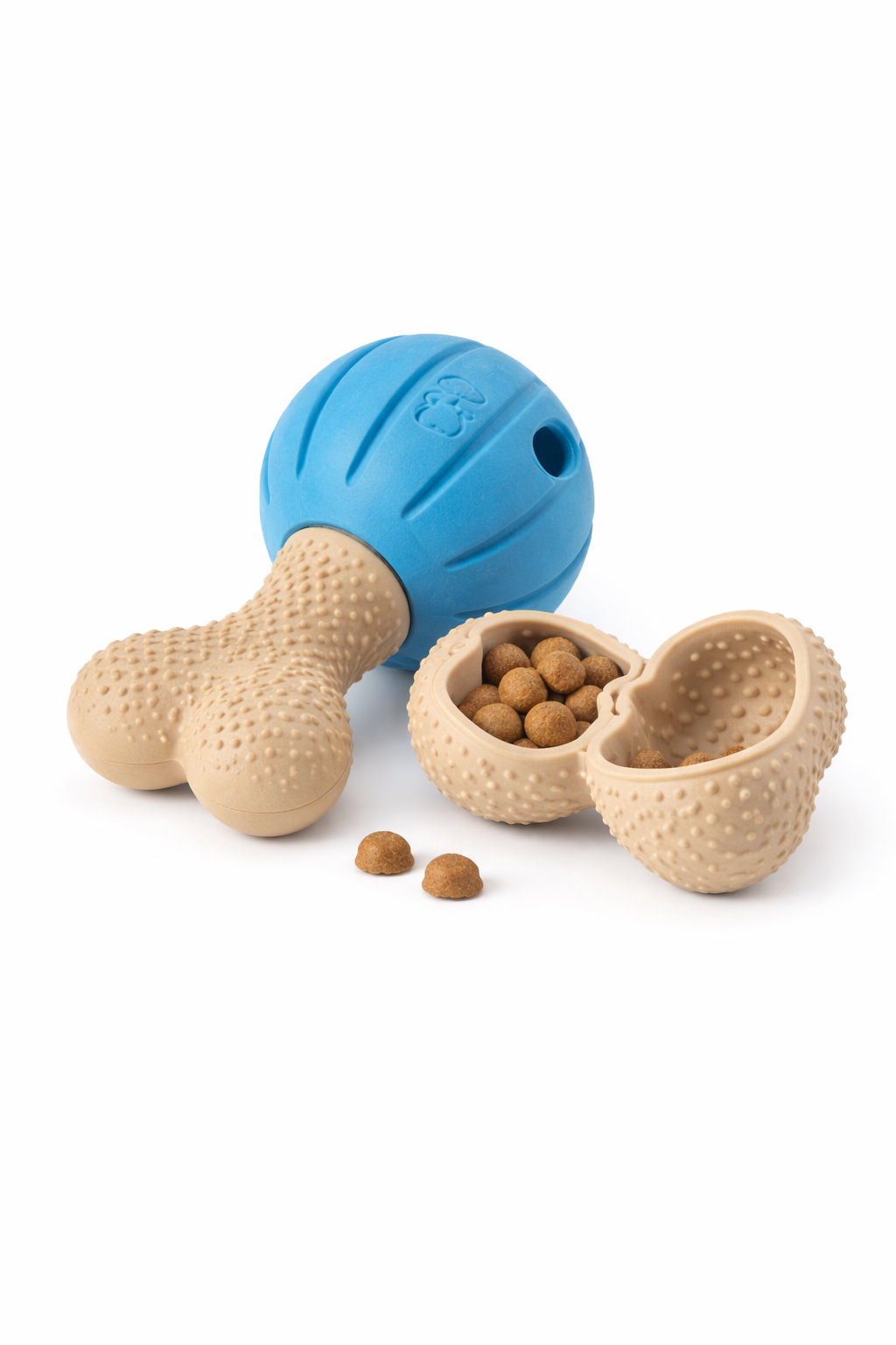 Interactive Dog Chew Toy with Treat Compartment | Durable Rubber Enrichment Toy