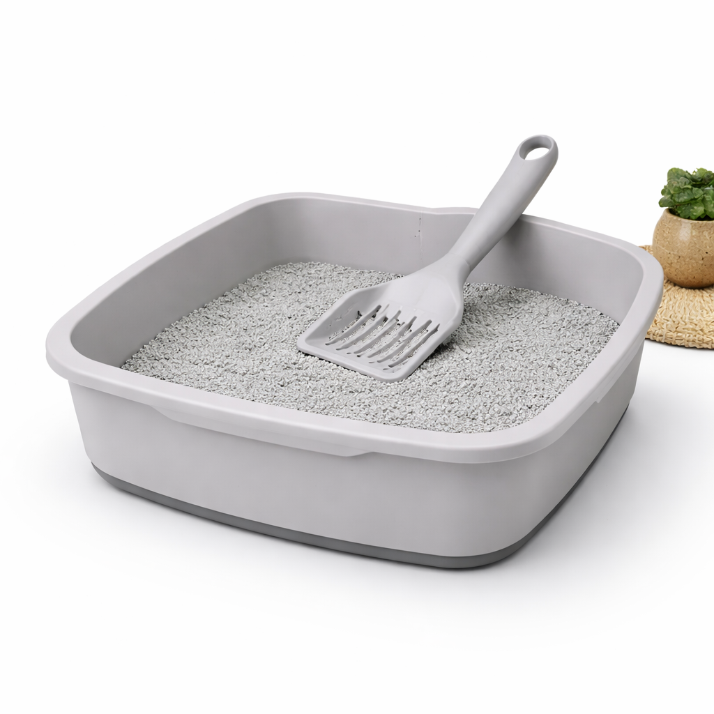 Goldenkind Easy-Clean Cat Litter Tray - Low Entry, Anti-Spill Design