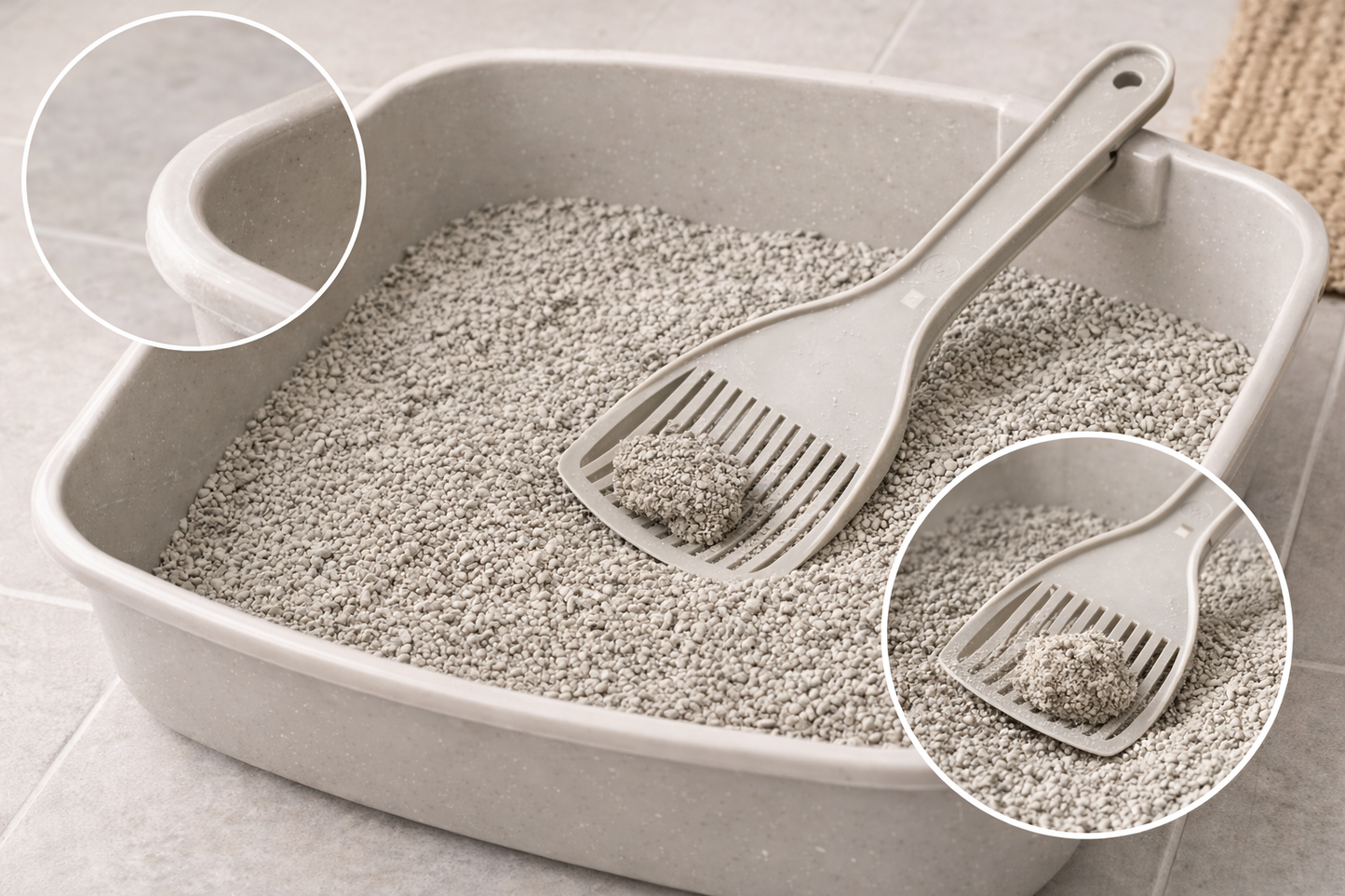Goldenkind Easy-Clean Cat Litter Tray - Low Entry, Anti-Spill Design