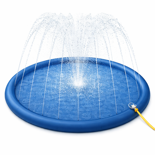Pet Cooling Splash Sprinkler Mat – Outdoor Water Play Pad for Dogs & Pets (100cm)